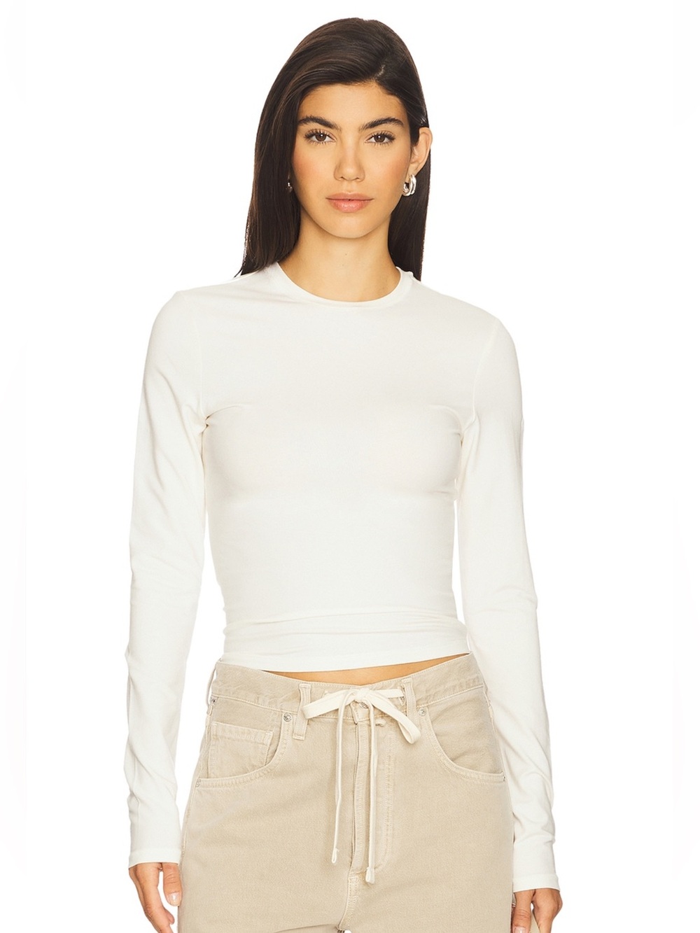 SKIMS Cotton Jersey Long Sleeve T-Shirt